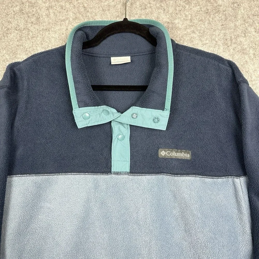 Columbia Steens Mountain Half Snap Fleece Pullover Mens XXL Navy Blue Outdoor